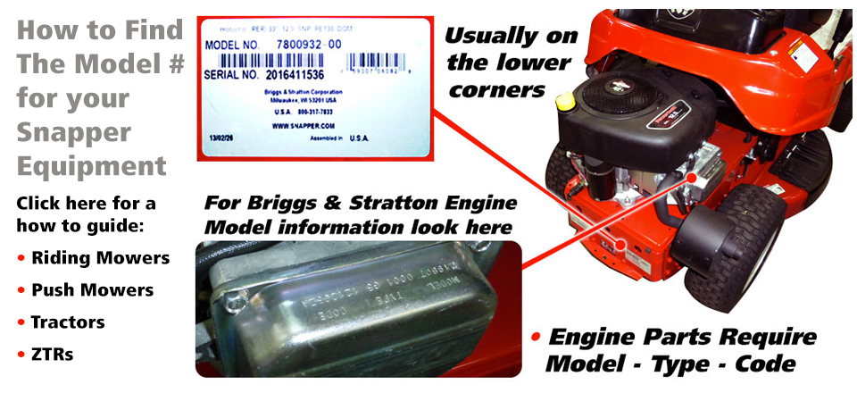 Having trouble finding your Snapper part or model #?