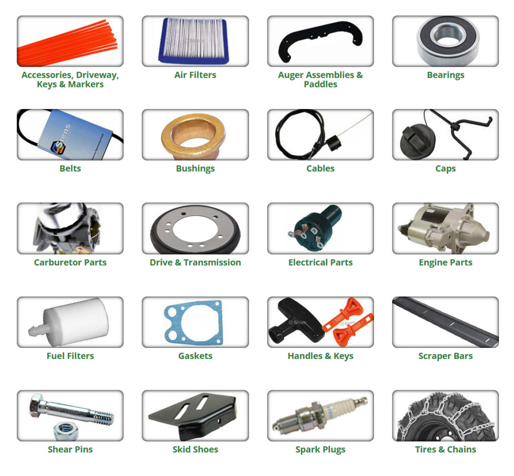 Stens Snow Blower Parts Categories